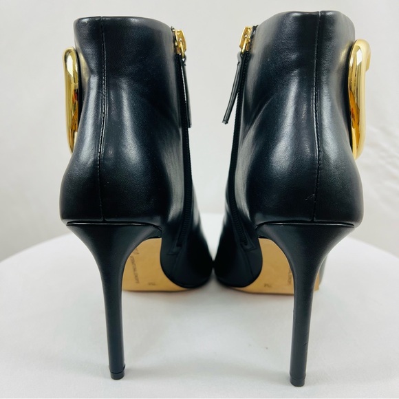 Aminah Abdul Jillil for INC Leia Black Open Toe Heart Booties Women’s Sz 7.5 - Picture 2 of 12